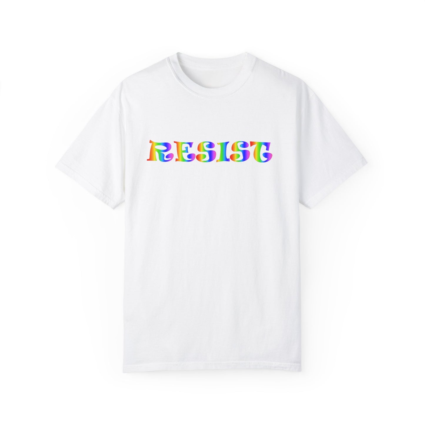 Garment-Dyed T-Shirt - ‘RESIST’ Colorful Activism Tee