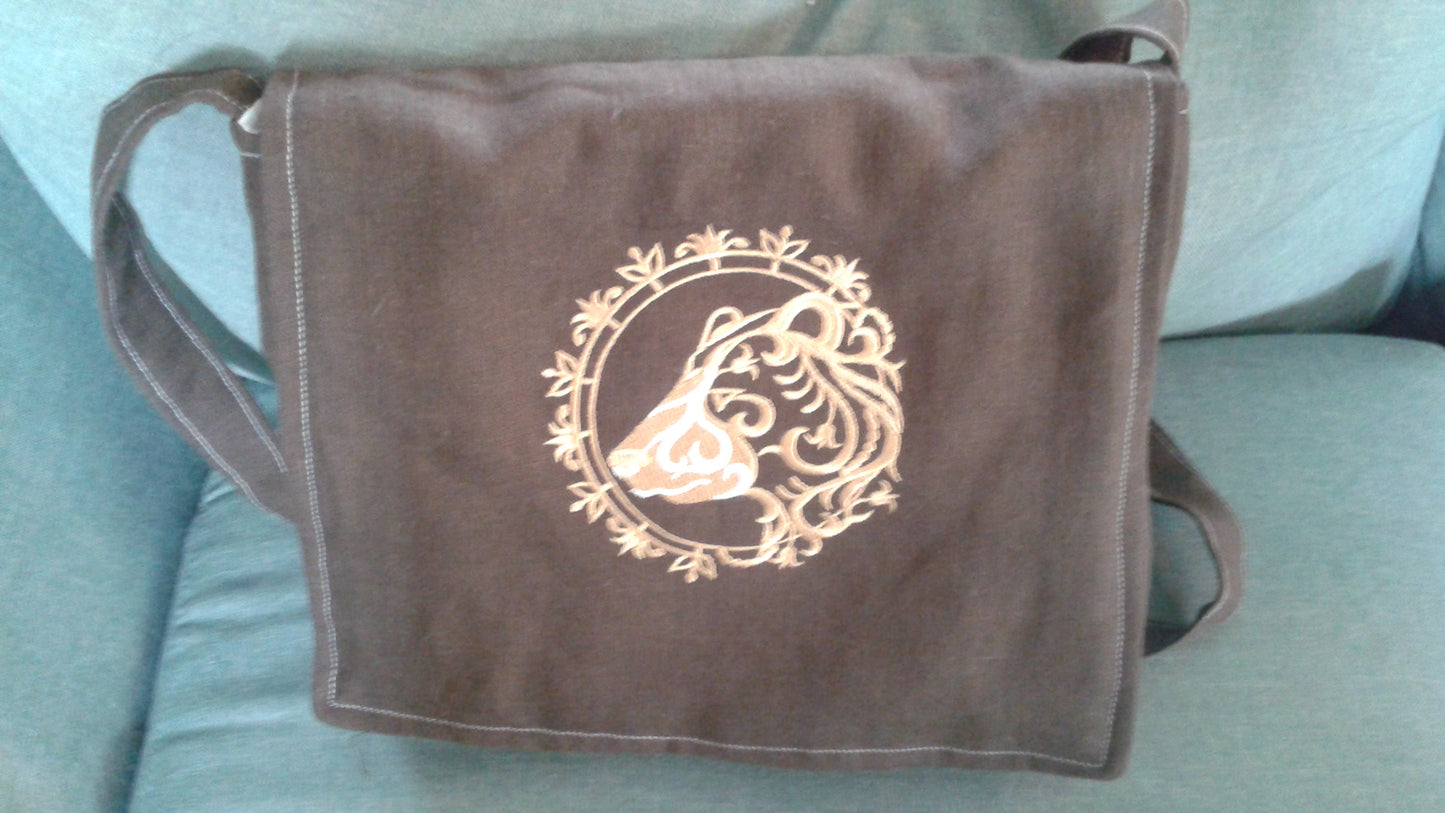 Embroidered Bear Bag