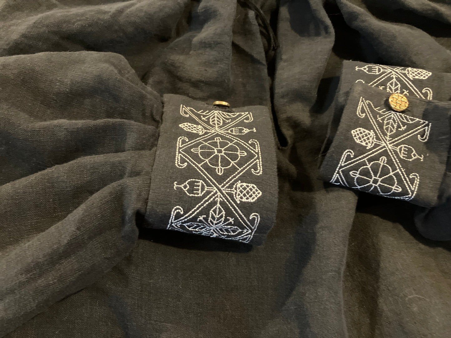 Linen/Cotton Embroidered Shirt