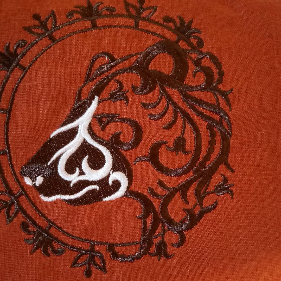 Embroidered Bear Bag