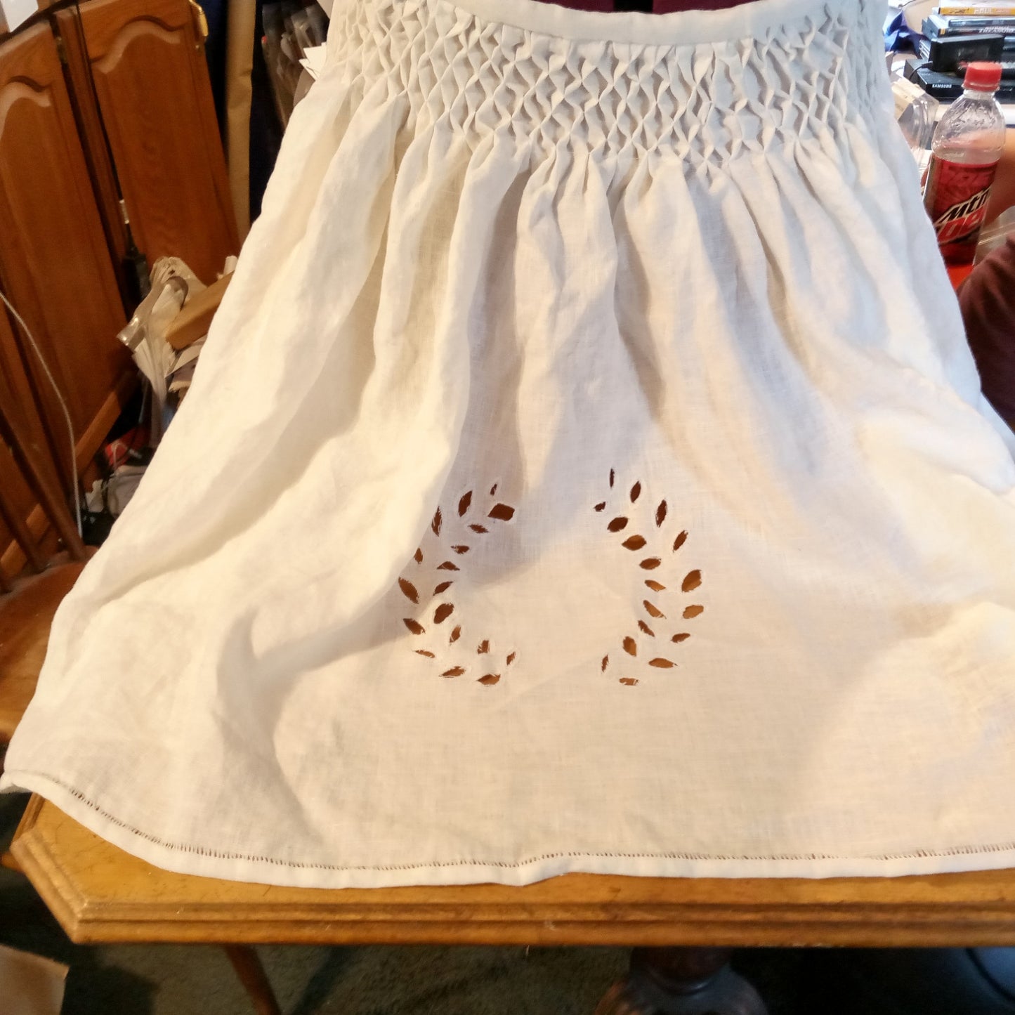 Landsknecht Smocked Apron with Laurel Wreath