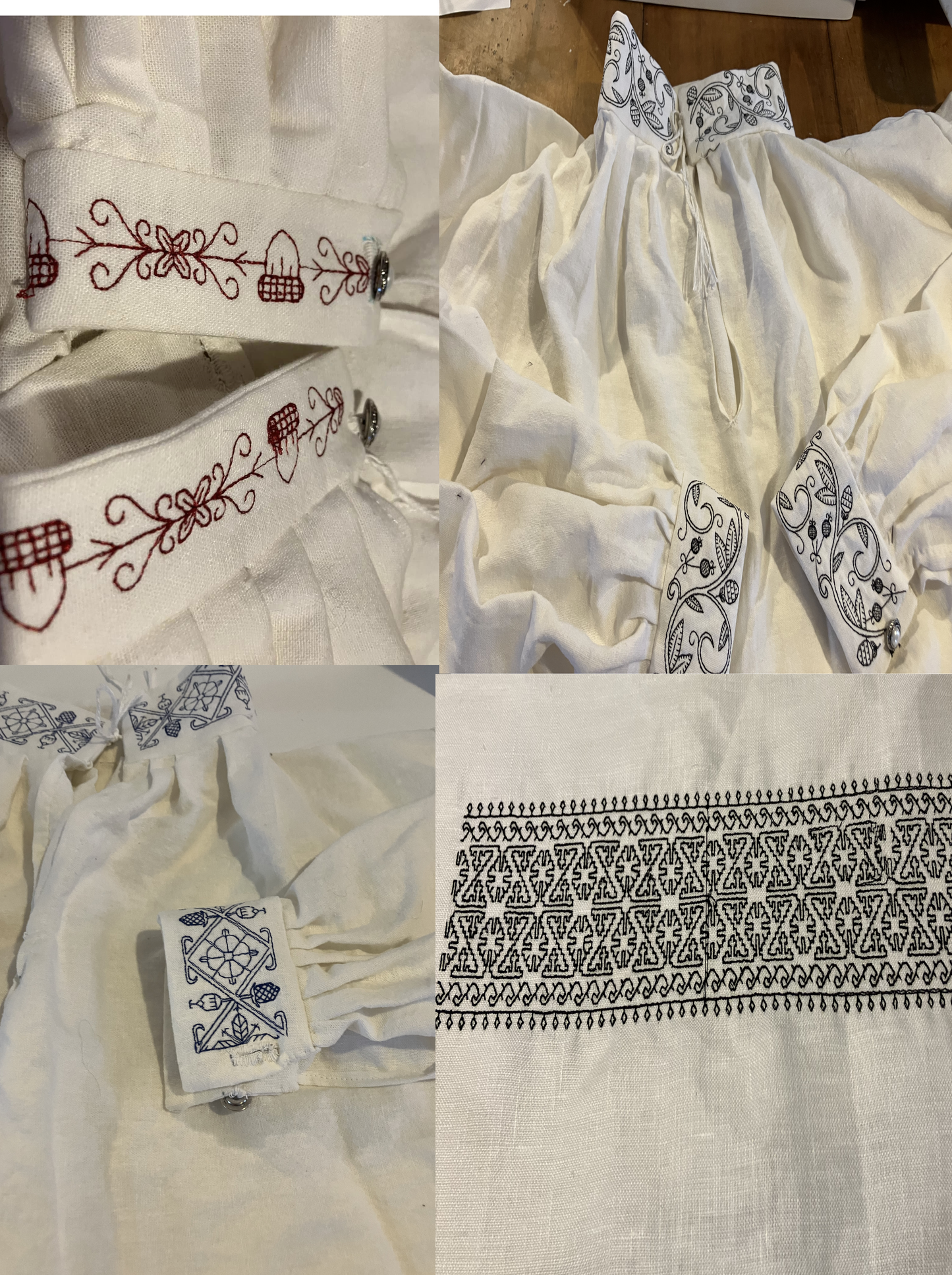 Embroidered Strips for DIY Collar Cuffs