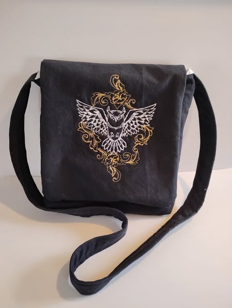 Wild Owl Embroidered Bag