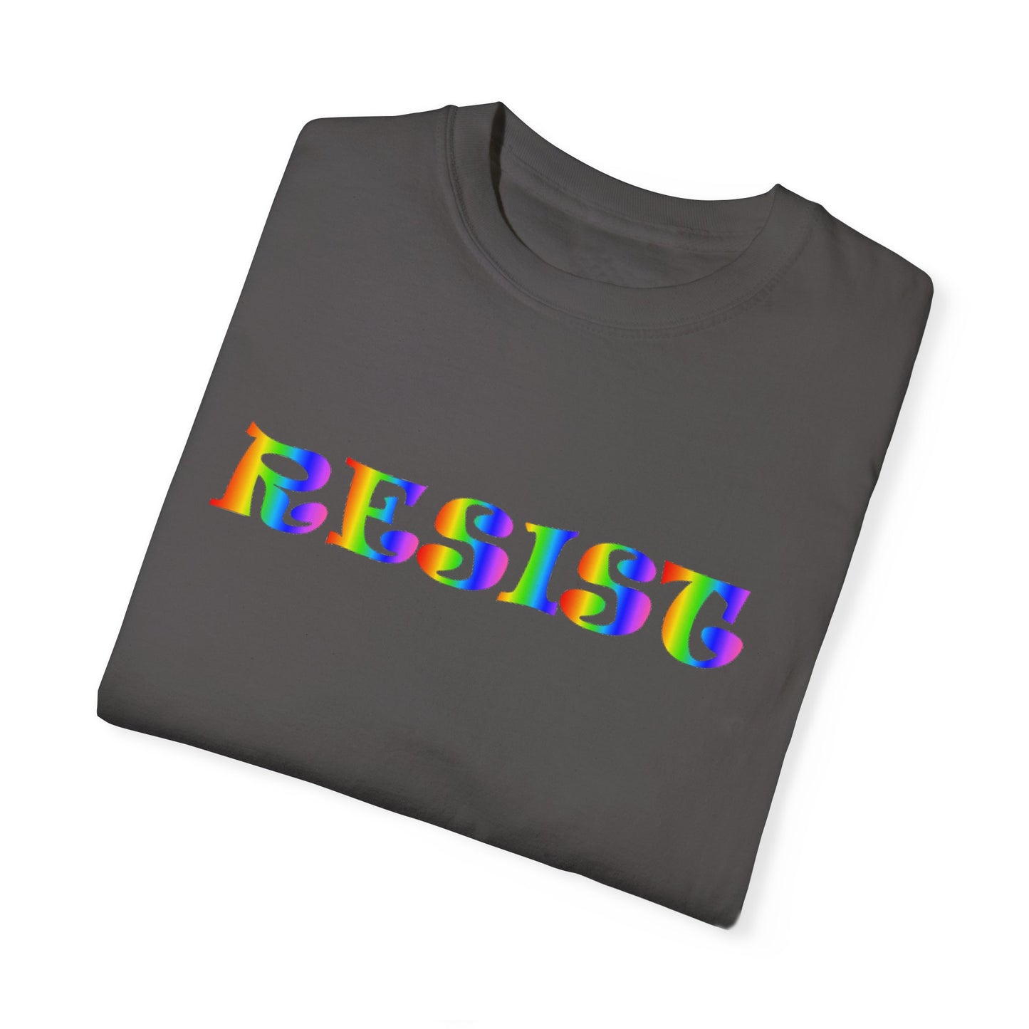 Garment-Dyed T-Shirt - ‘RESIST’ Colorful Activism Tee