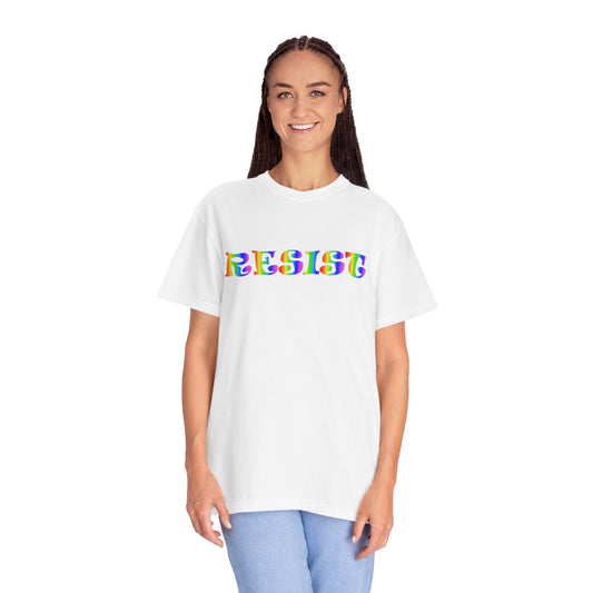 Garment-Dyed T-Shirt - ‘RESIST’ Colorful Activism Tee