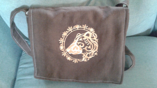 Embroidered Bear Bag