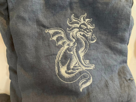 Dragon Gargoyle Embroidered Messenger Bag
