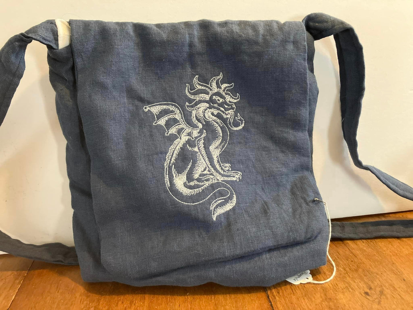 Dragon Gargoyle Embroidered Messenger Bag
