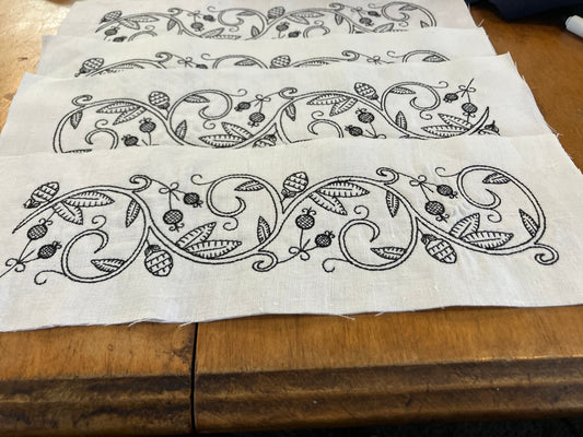 Embroidered Strips for DIY Collar Cuffs