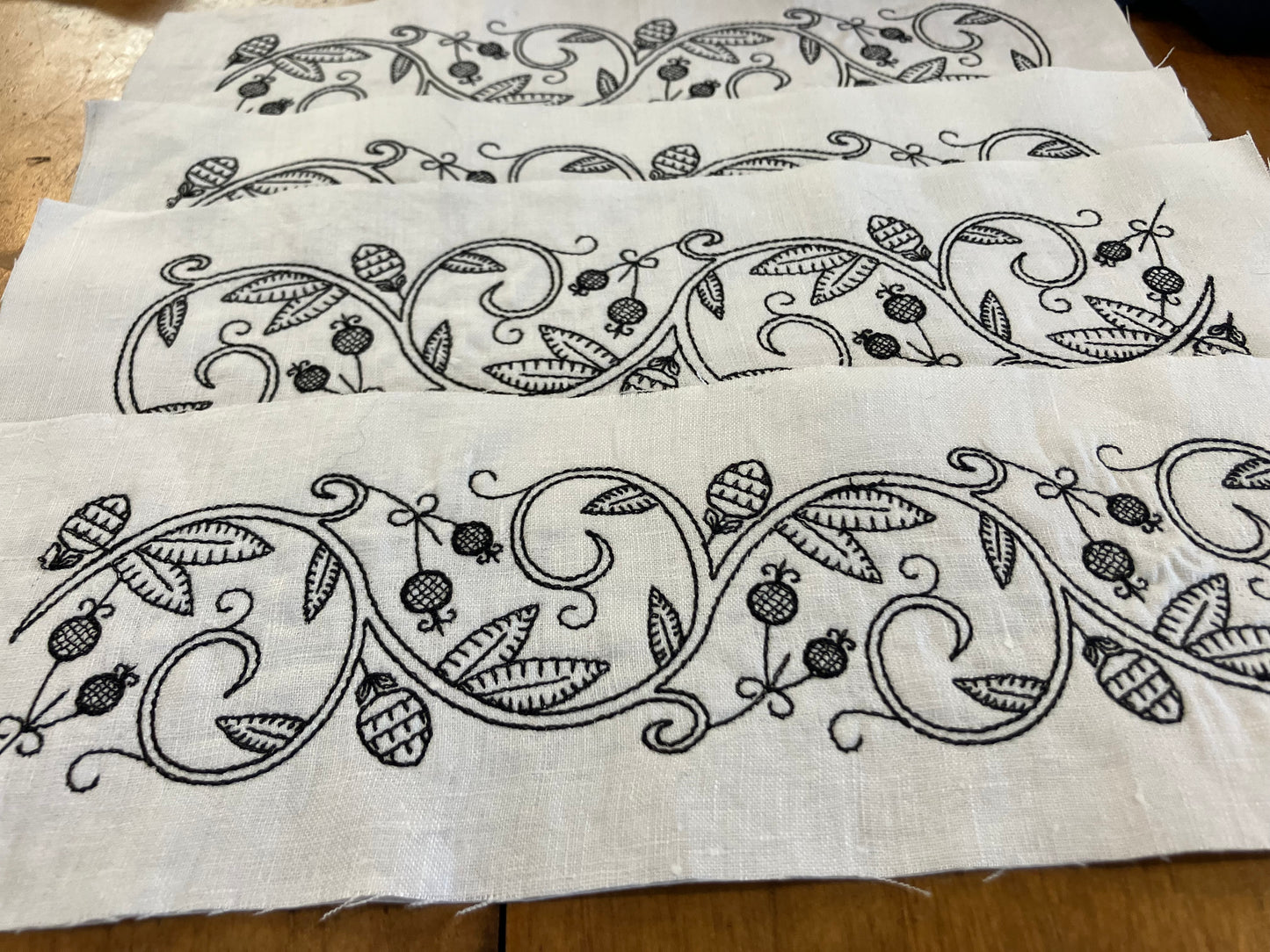 Embroidered Strips for DIY Collar Cuffs