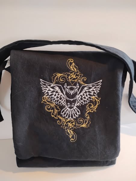 Wild Owl Embroidered Bag